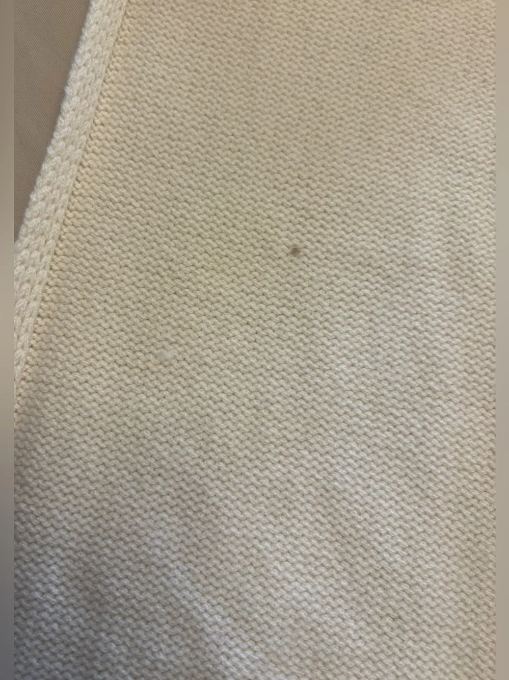 TSE 100% Puré Cashmere Knit Scarf Ivory Cream 11x62” Quiet Luxury